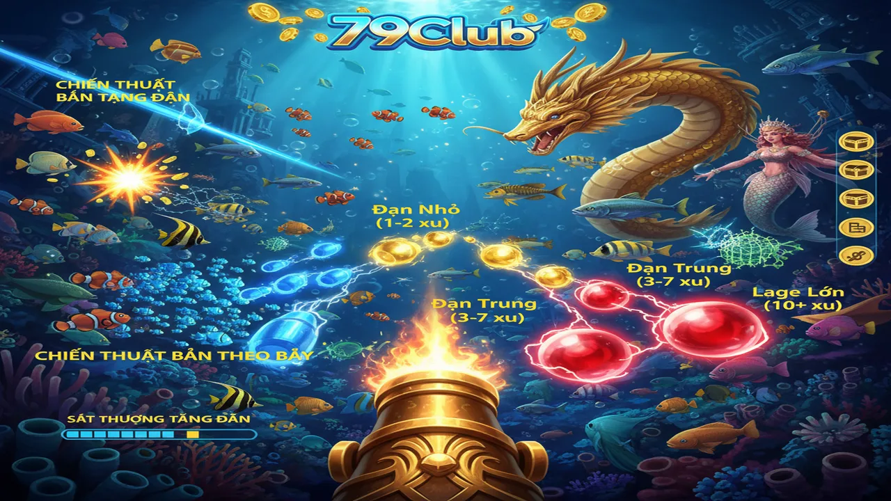 Cách chọn đạn Bắn Cá tối ưu để tiết kiệm xu 79Club