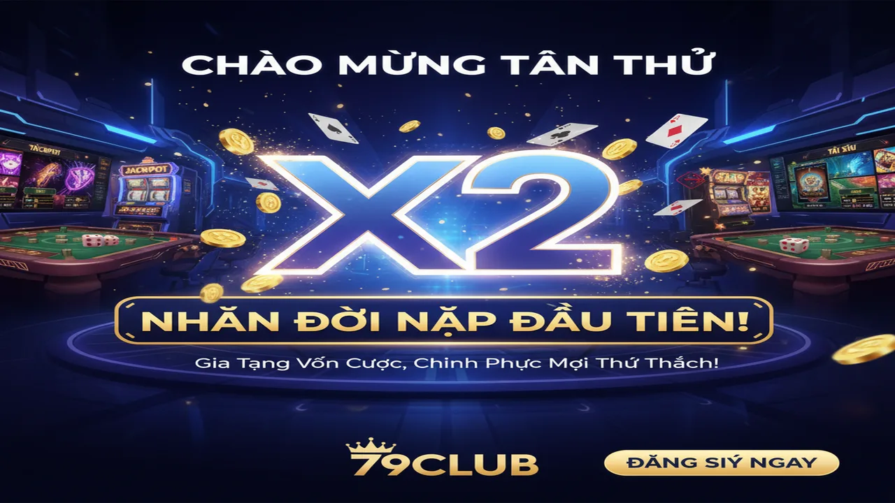 Khuyến mãi nạp lần đầu X2 giá trị tiền nạp 79Club